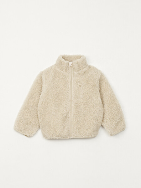 Campera sherpa estampada Crudo