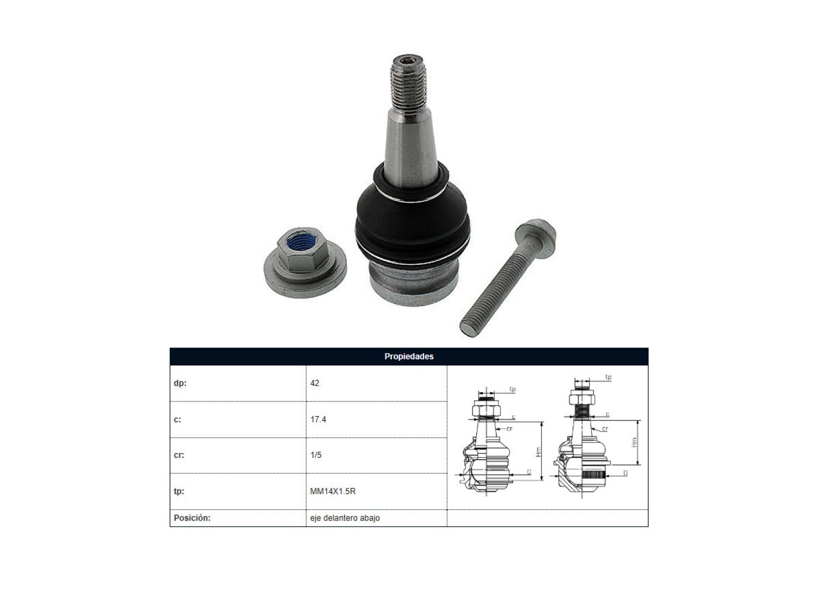 Rotula Del Audi A4/Q5 08-17 Der/Izq 
