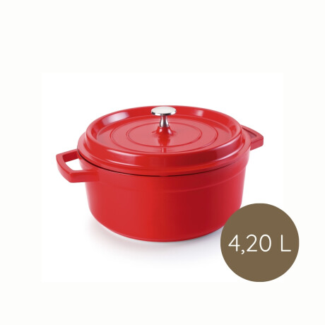 Cacerola 24 cm Aluminio Fundido 4,2 Litros Roja Lacor Cacerola 24 cm Aluminio Fundido 4,2 Litros Roja Lacor