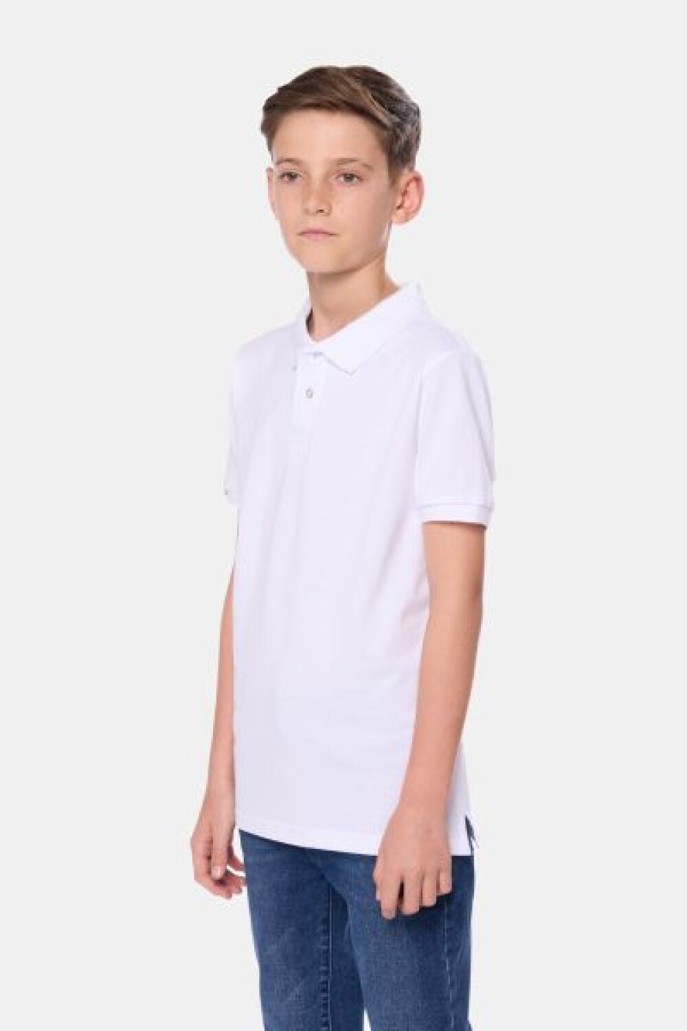 REMERA POLO PIQUE LISA Blanco