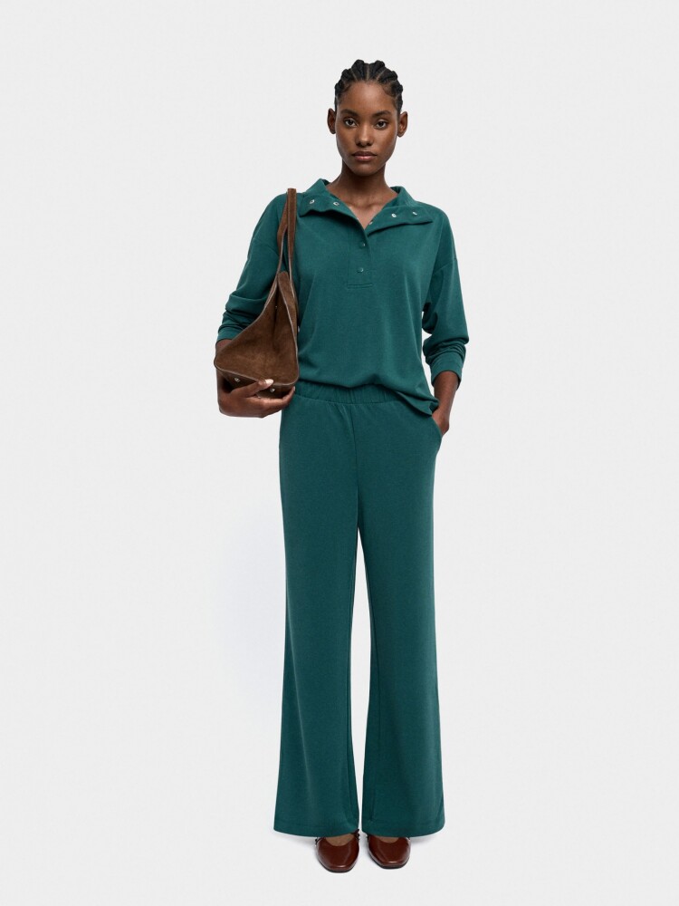 Pantalón Con Cintura Elástica Tacto Suave verde