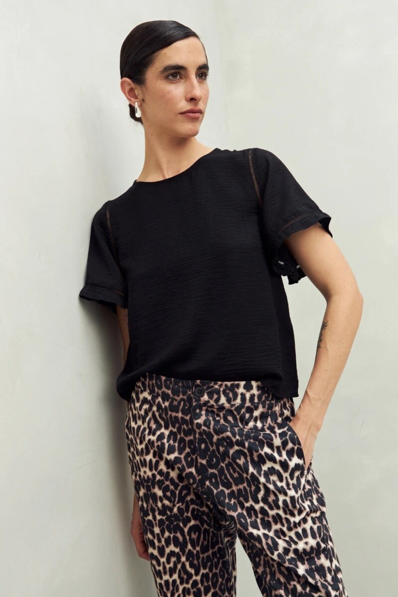 BLUZA D.CASSIN CACTUS - NEGRO 