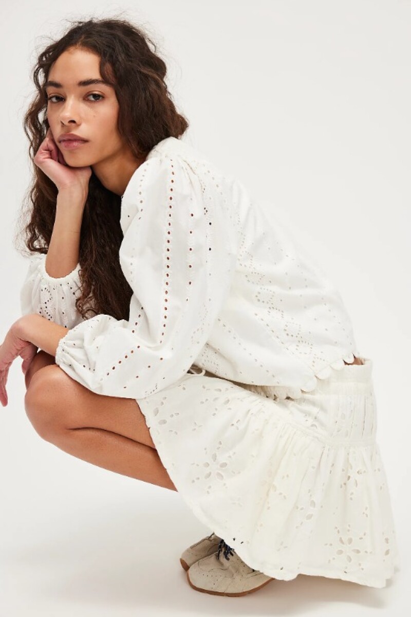 ROSELLE EYELET MINI Marfil