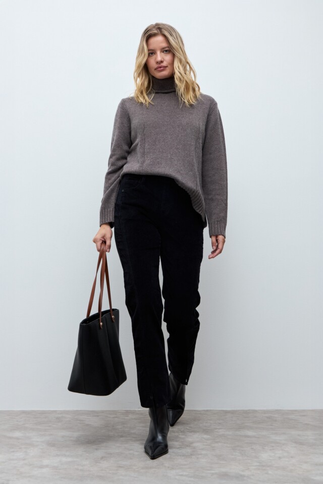 Pantalón Donna de pana negro