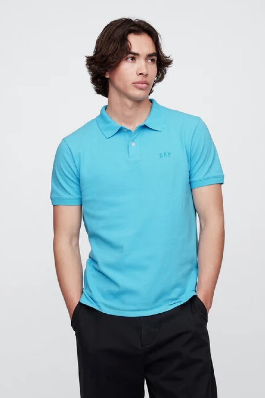 Remera Polo Logo Gap Hombre Aquarius