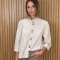 Camisa Carlita Lino Beige Melange