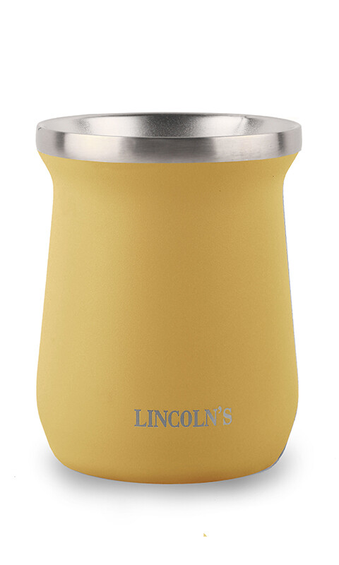 MATE ACERO INOXIDABLE CEFEO AMARILLO PASTEL