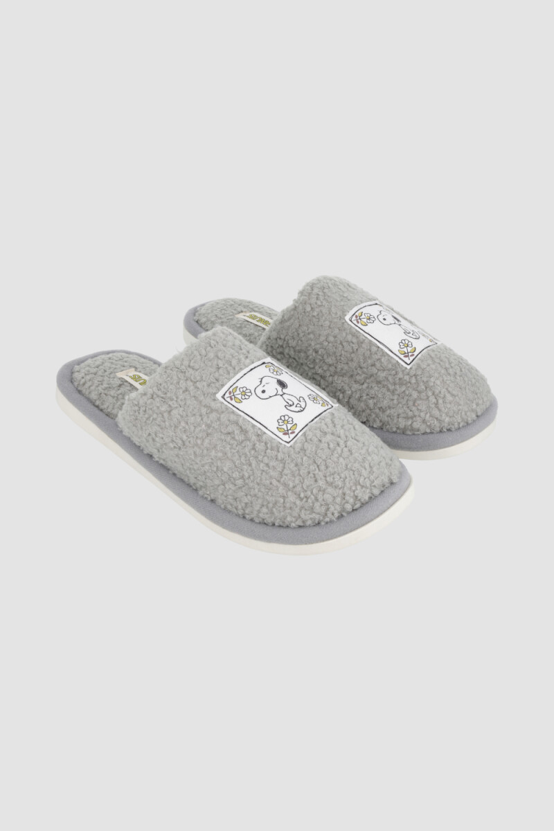 Pantufla snoopy Negro