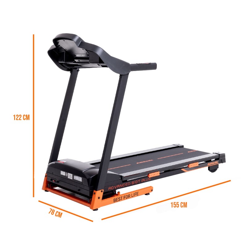Caminador Athletic 610t Plus Motor 2hp Velocidad Hasta 16km Negro