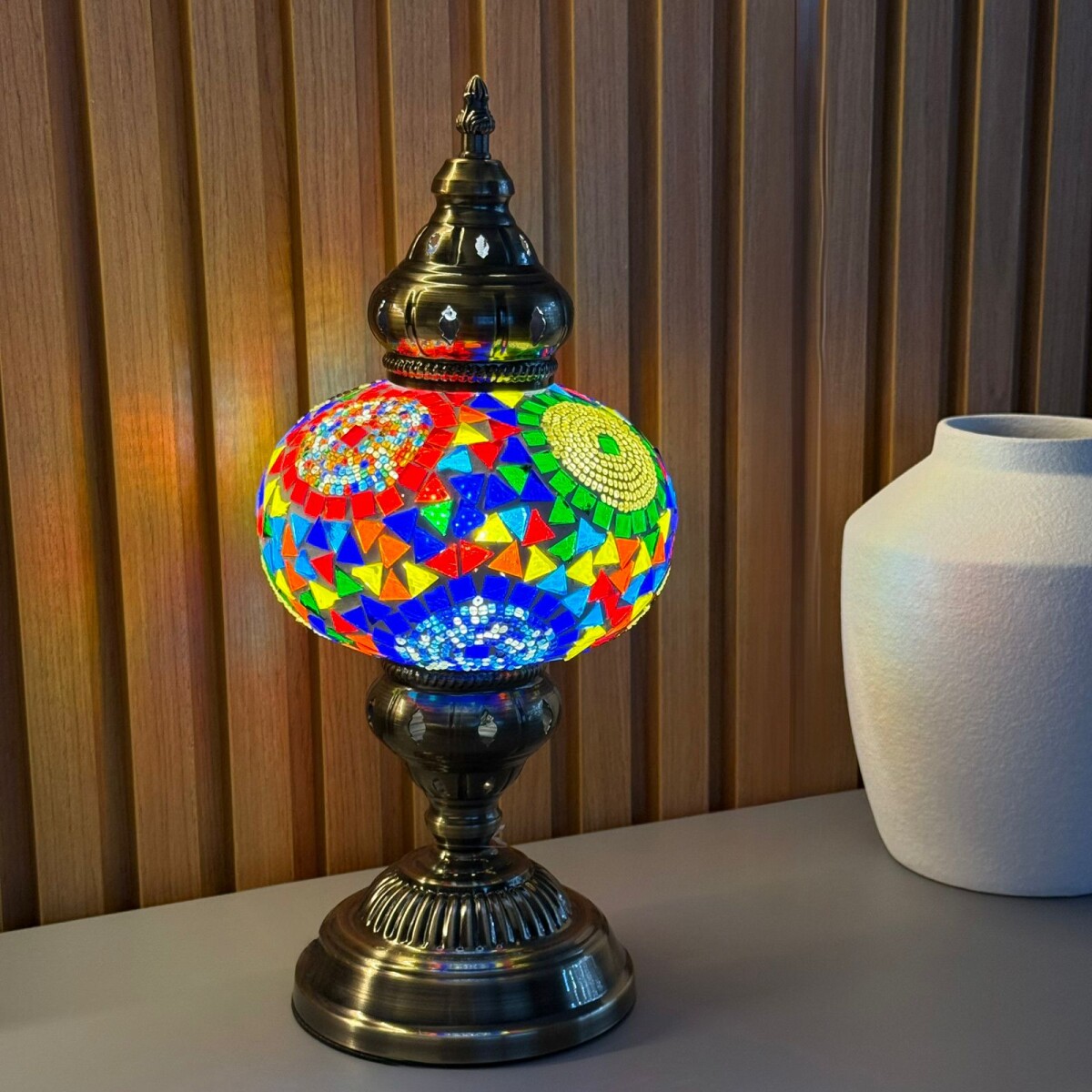 Lámpara De Mesa Turca / Marroquí Alto 40cm x Ø 20cm 