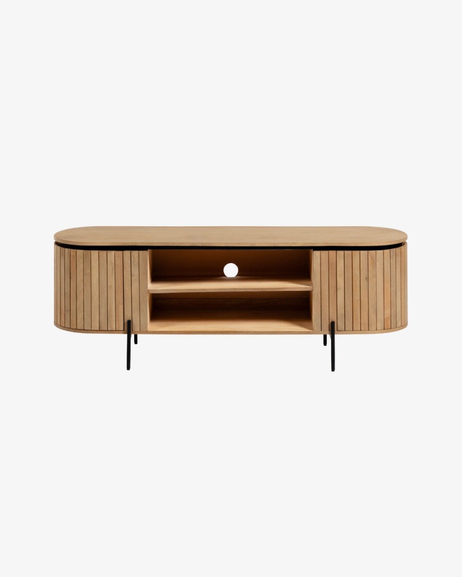 Mueble TV Licia 160 x 55 cm de madera maciza de mango Mueble TV Licia 160 x 55 cm de madera maciza de mango