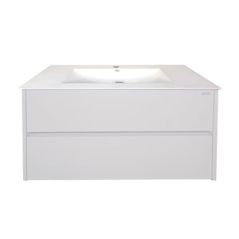 Mueble de baño suspendido White 80 cm con bacha de loza Mueble De Baño Suspendido White 80 Cm Con Bacha De Loza