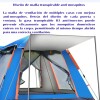 Carpa con Avance Liviana Impermeable Ventilada Capacidad 3 a 4 personas AZUL