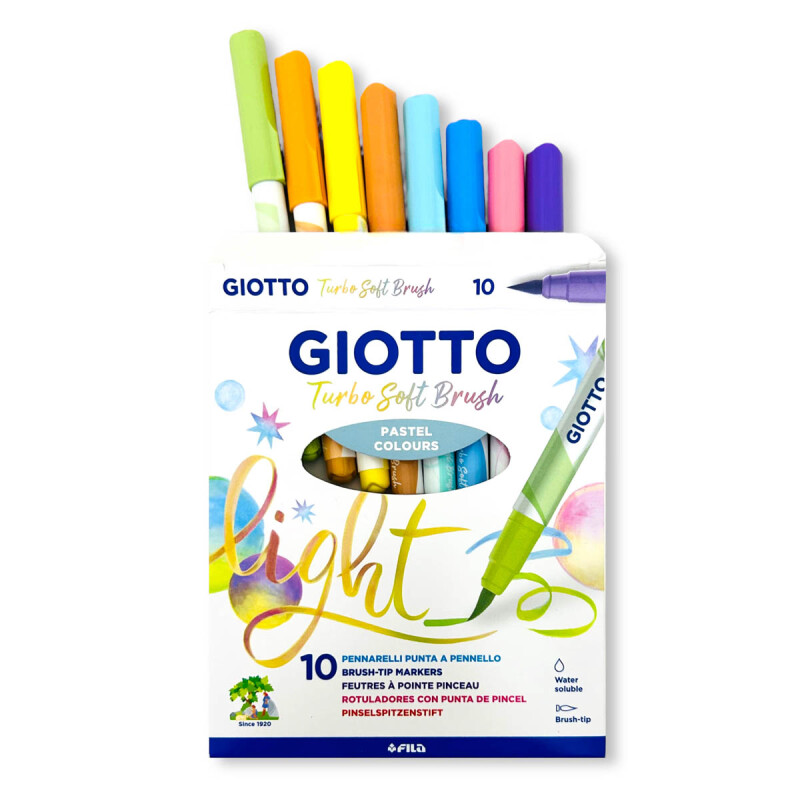 Marcador Soft Brush Pastel 10 colores Giotto Marcador Soft Brush Pastel 10 colores Giotto