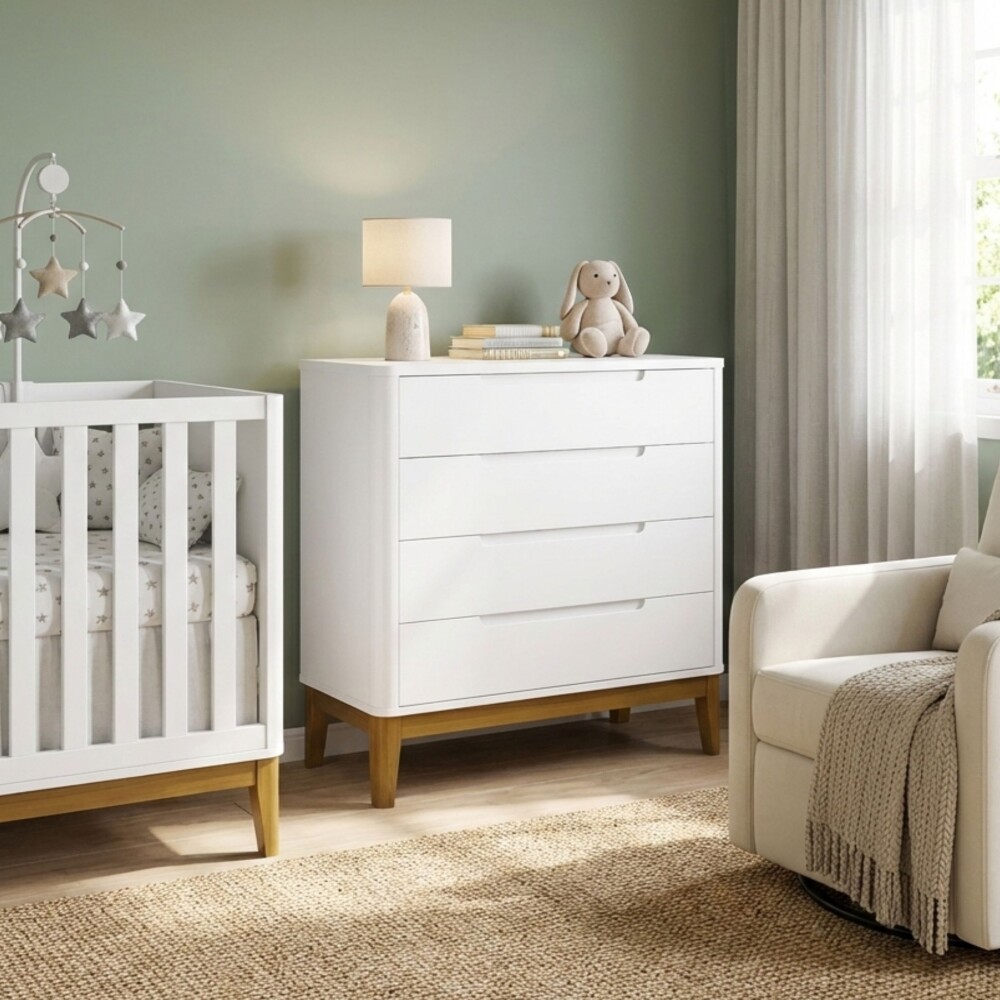 Cómoda 4 cajones Infantil - Boom Blanco