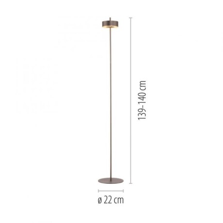 LAMPARA DE PIE ANILLO MARRÓN DIMERIZABLE Y CCT 9W CON CONTROL - 140CM LAMPARA DE PIE ANILLO MARRÓN DIMERIZABLE Y CCT 9W CON CONTROL - 140CM