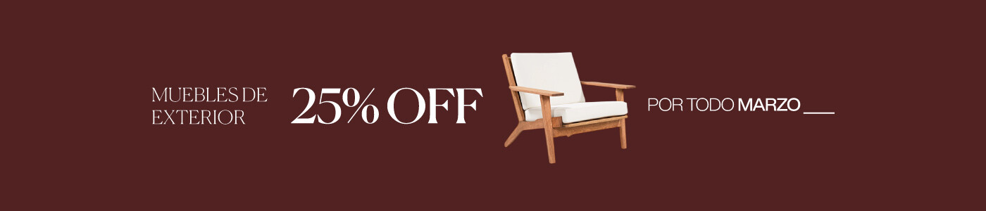 25% OFF por todo Marzo