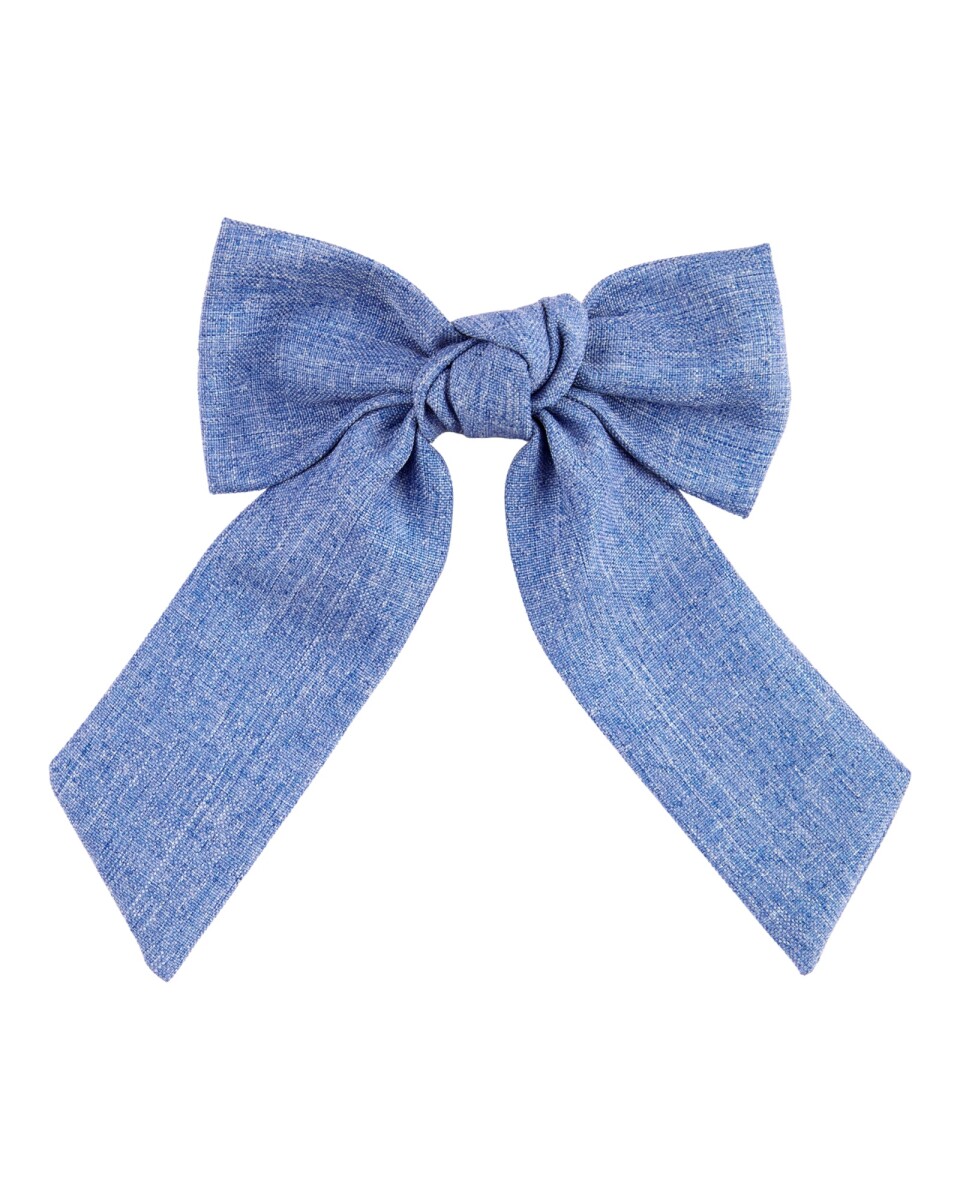 Broche de pelo, moña de jean 