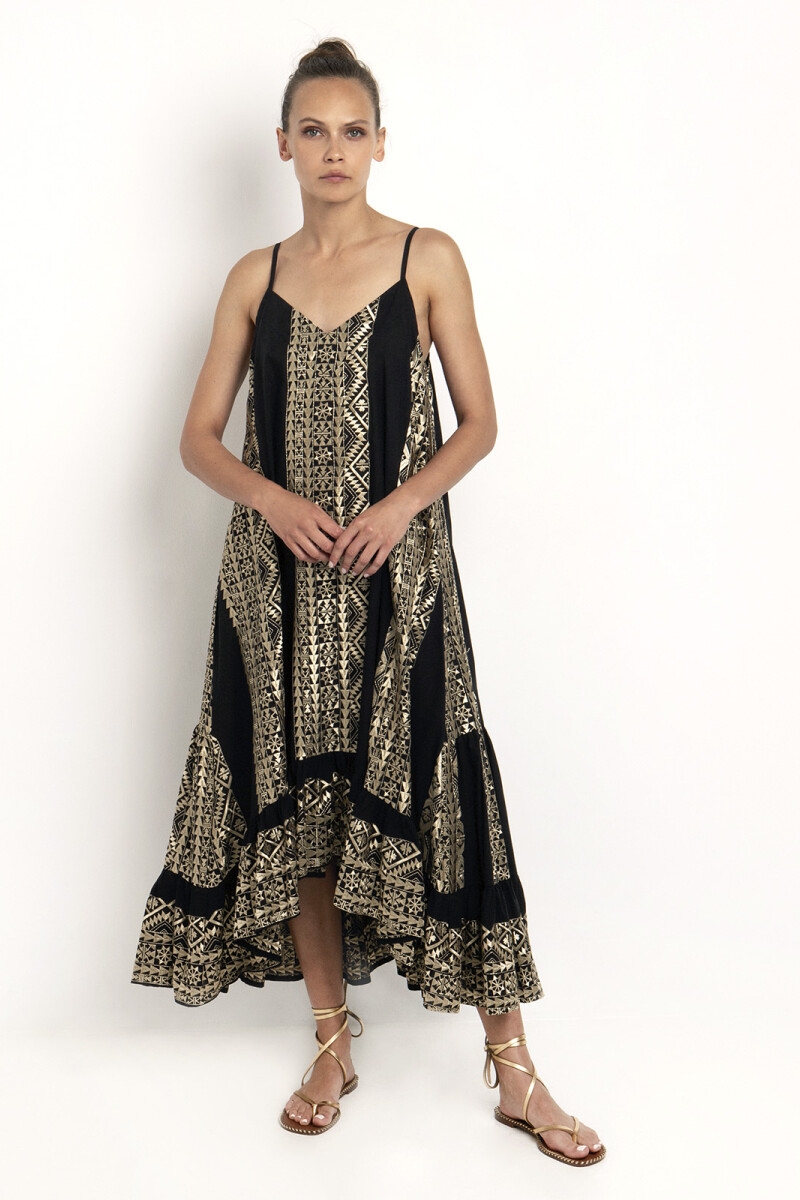 VESTIDO MIDI CLÁSICO Negro