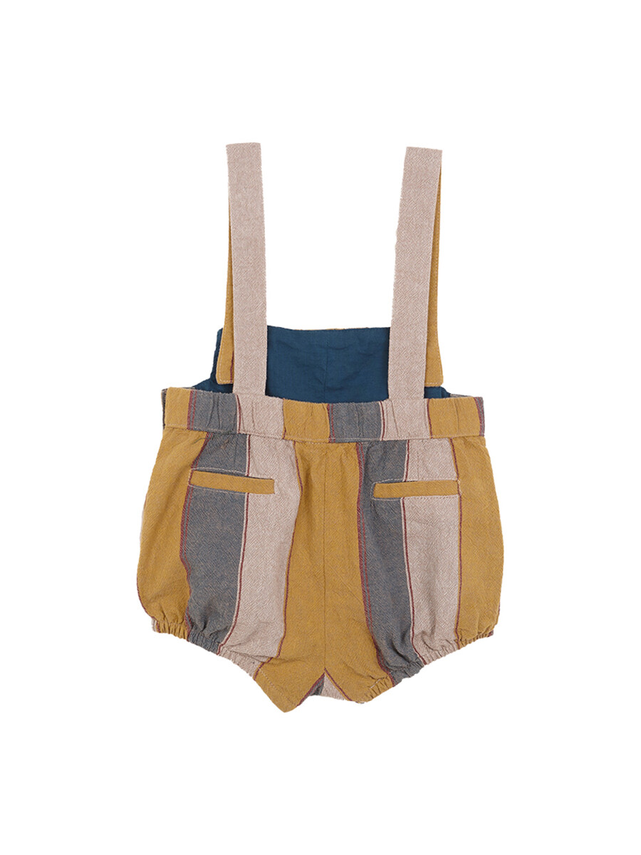 Pantalon Corto De Rayas Petroleo