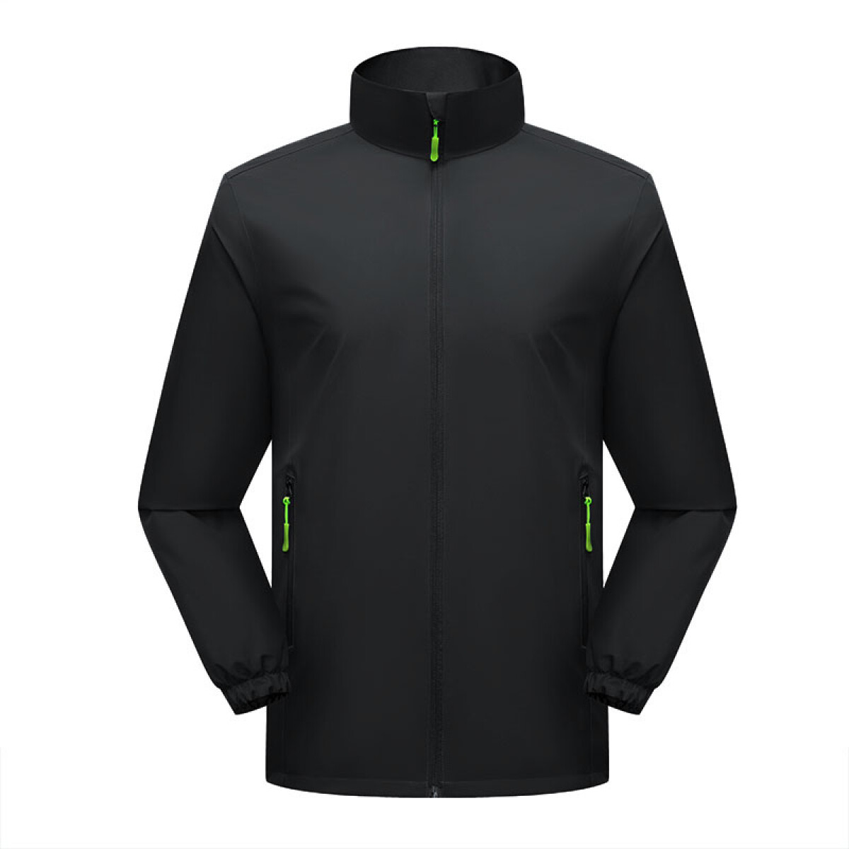 Campera Rompeviento e Impermeable Elastizada Unisex - Negro 