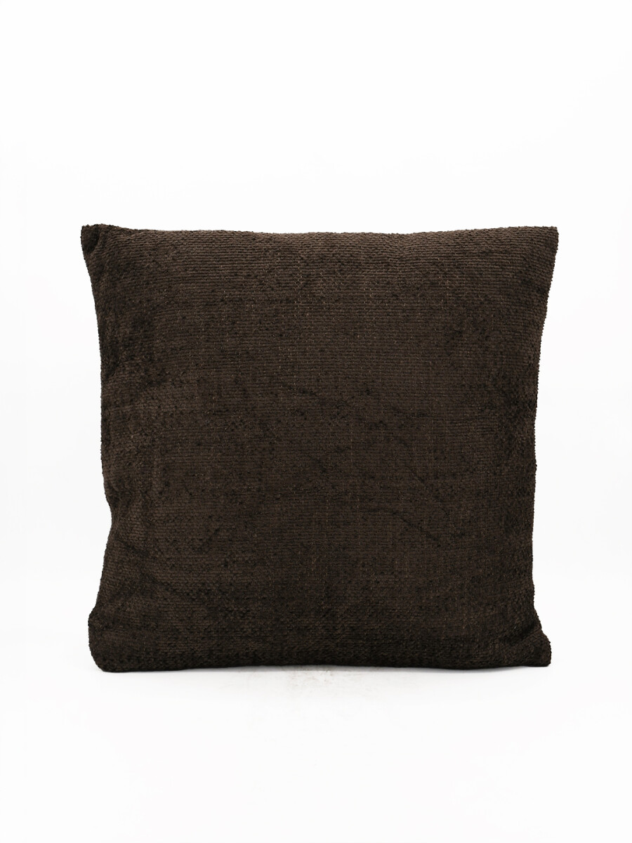 ALMOHADON VELOUR DOBLE CARA - MARRON 