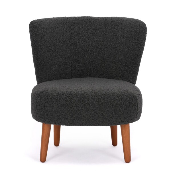 Butaca Poltrona Sillón Tapizado Tipo Teddy GRIS