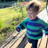 Buzo de Punto Verde y violeta 3 años PiuPiuchick Buzo De Punto Verde Y Violeta 3 Años Piupiuchick