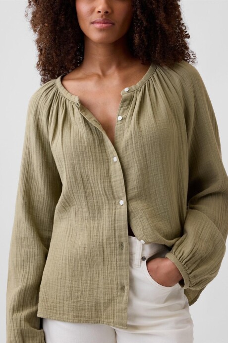 Camisa Muselina Mujer Light Avocado