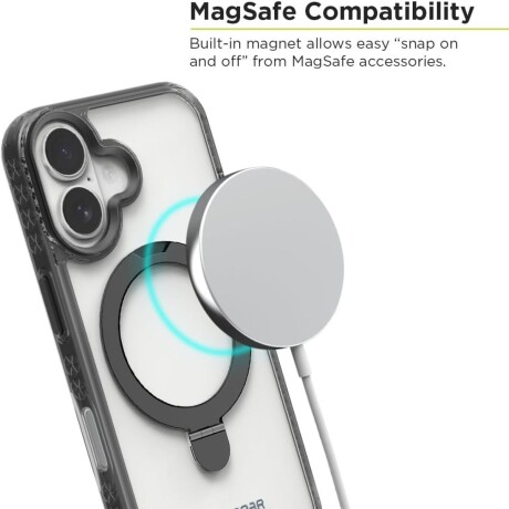 Protector Slim shell PureGear Iphone 16 negro V01