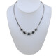 Gargantilla oro 18k blanco, zafiros azules y brillantes Gargantilla oro 18k blanco, zafiros azules y brillantes
