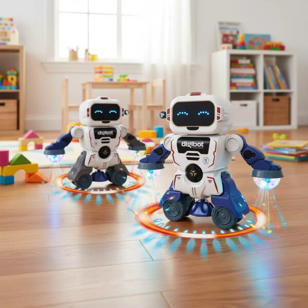 Robot Rotatorio Con Luces Led Robot Rotatorio Con Luces Led