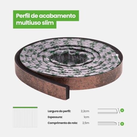 Perfil de Terminación Urban Corten Oxido Autoadhesivo Perfil de Terminación Urban Corten Oxido Autoadhesivo