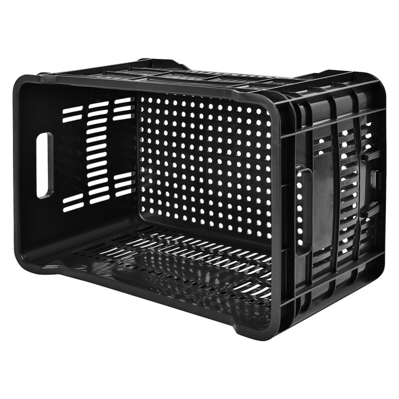 Cajon de plástico apilable grande multiuso NEGRO