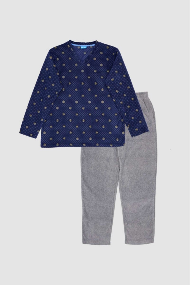 67-1807 pijama con puntitos - Azul 