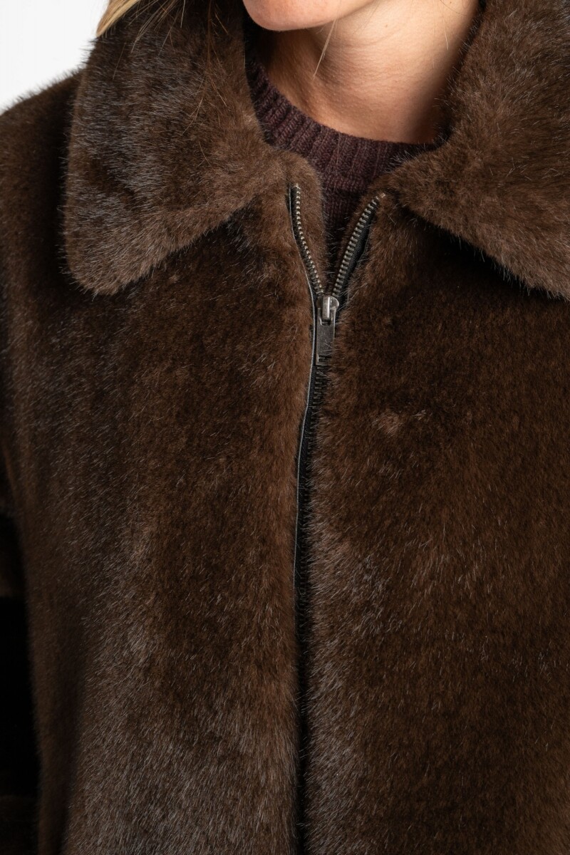 Abrigo Piel Chocolate