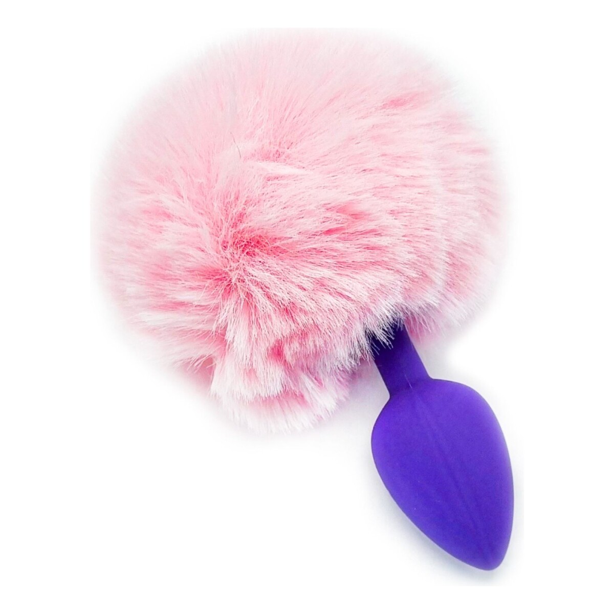 Plug Anal Pompon Conejita Consolador Estimulador Talle L - Color Variante Rosa chicle violeta 