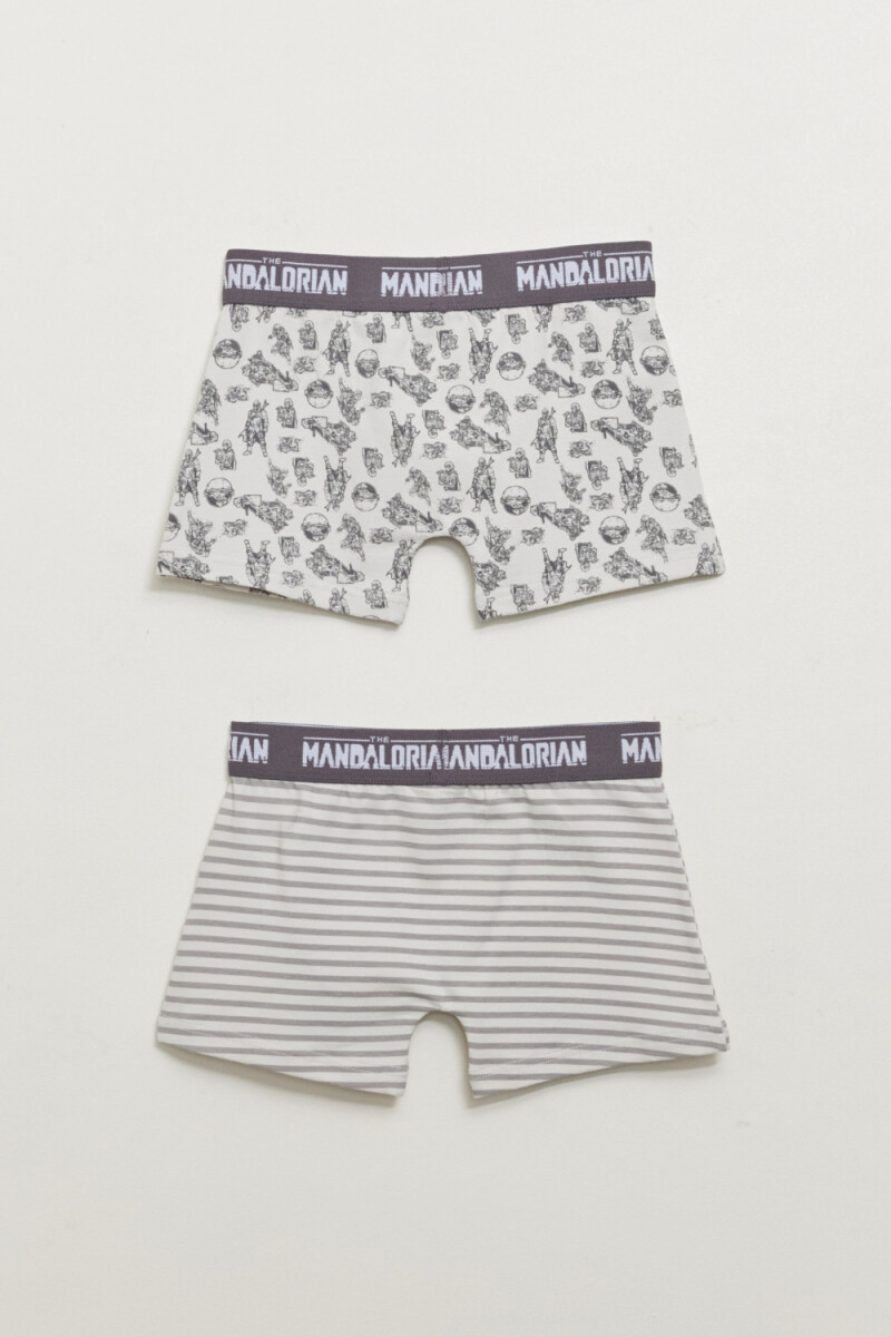 Pack x2 boxer Mandalorian Gris