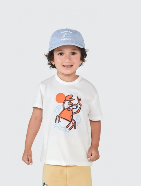 CAMISETA INFANTIL CON ESTAMPA BEIGE