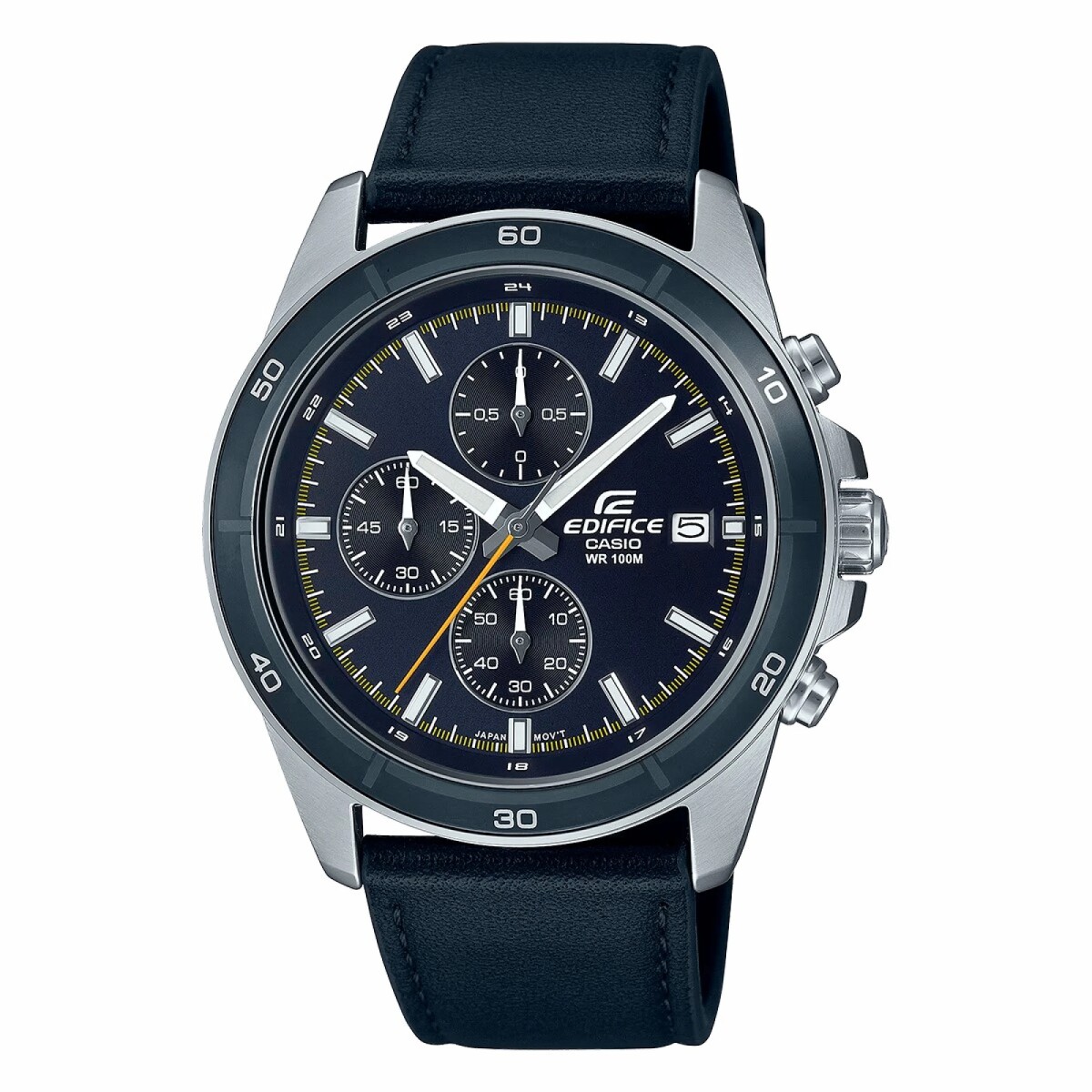 Reloj Casio EFR-526L 2CV para hombre en cuero - Negro 
