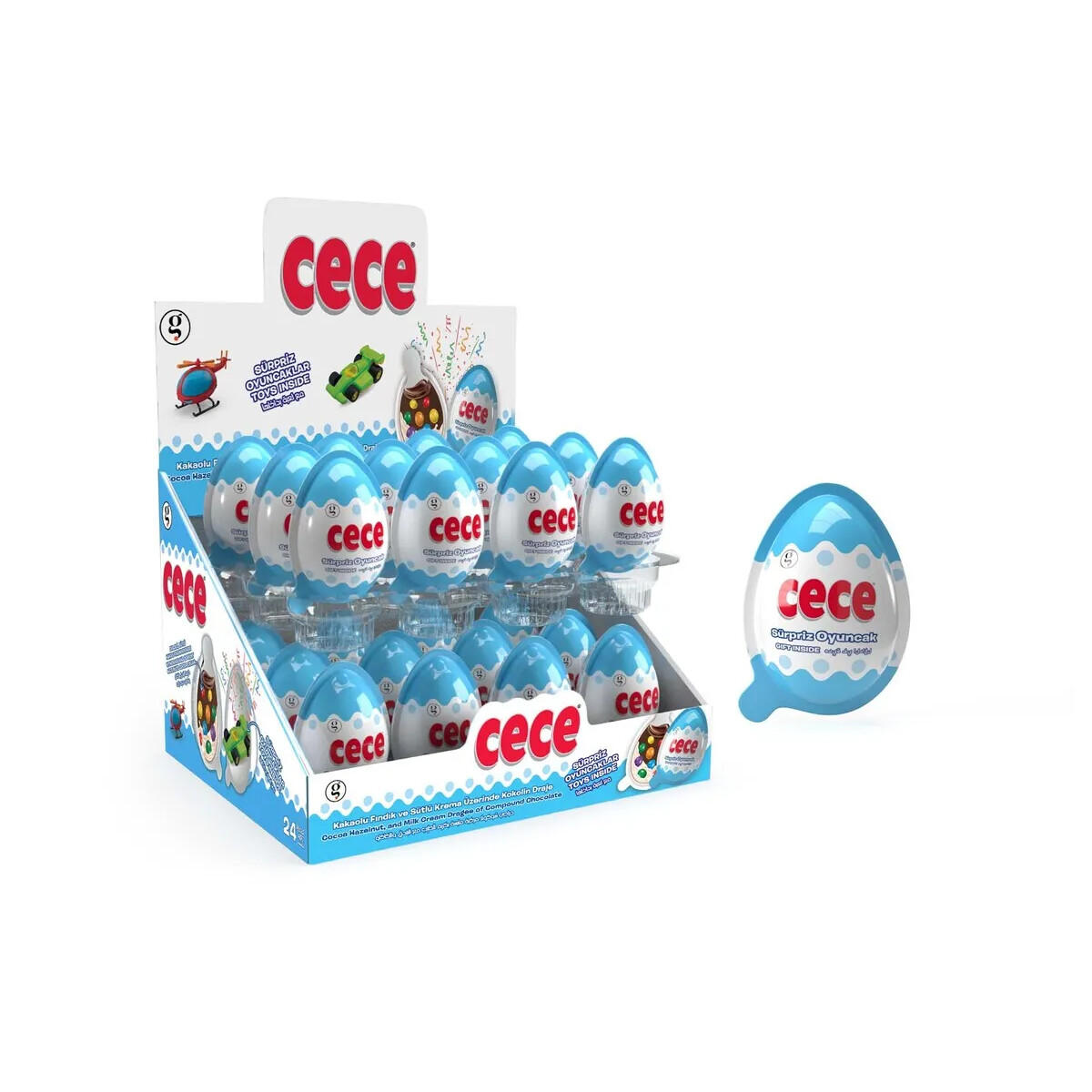 Huevo Cece x 24 - Celeste, Vehiculos 