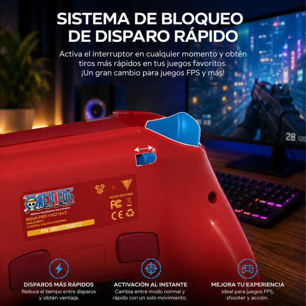 Joystick Fantech One Piece Luffy Pc Ps3 Ps4 Wgp14v2 JOYSTICK WGP14 LUFFY ONE PIECE INALAMB