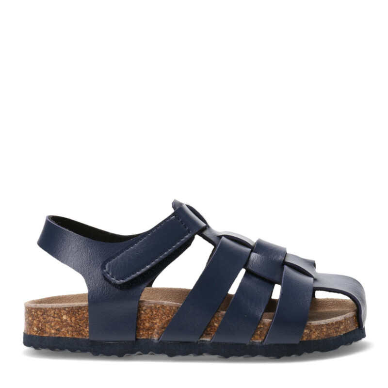 Sandalias de Niño Croco Kids ATENEA franciscana con velcro Azul Marino