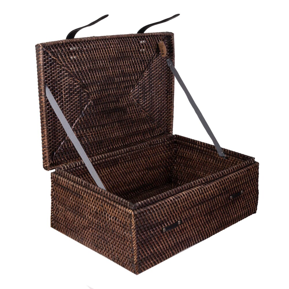 CAJA ORG RTB2477 RATTAN MARRON RTB2477, NATURAL/NEGRO