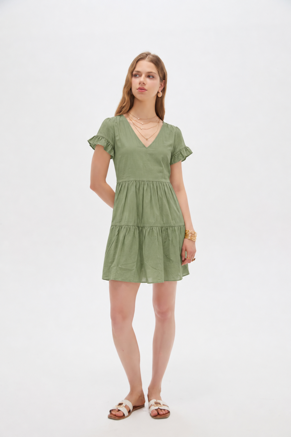 Vestido Kaleu Menta Oscuro