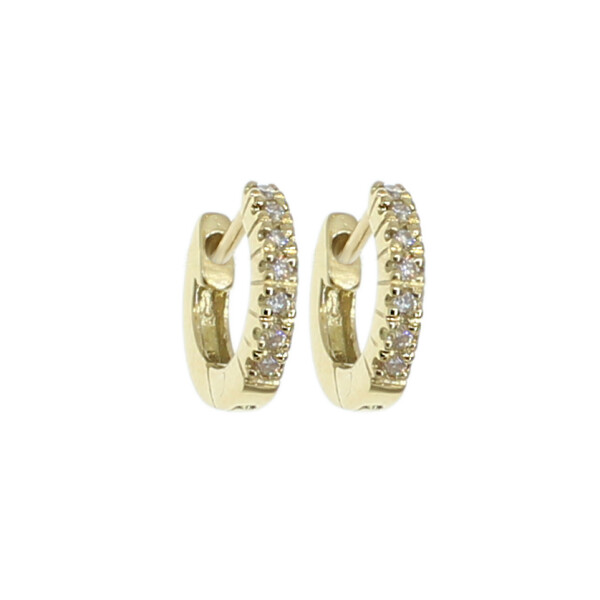 Caravanas, aros de oro 18k y brillantes N8768 Caravanas, aros de oro 18k y brillantes N8768