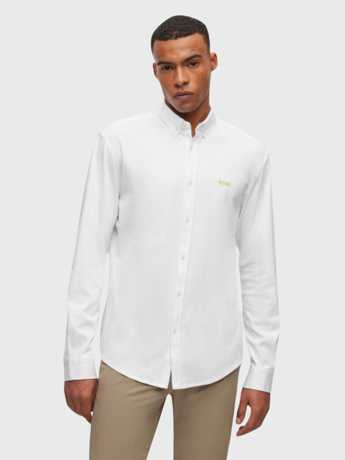 Hugo Boss -Camisa Casual, regular fit, BIADO Blanco