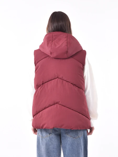 CHALECO MAT BORDEAUX
