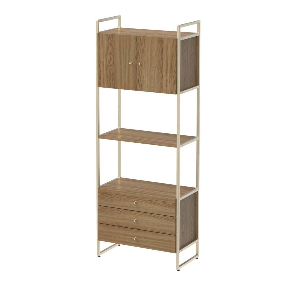 BIBLIOTECA MDF-Y-METAL VOSS