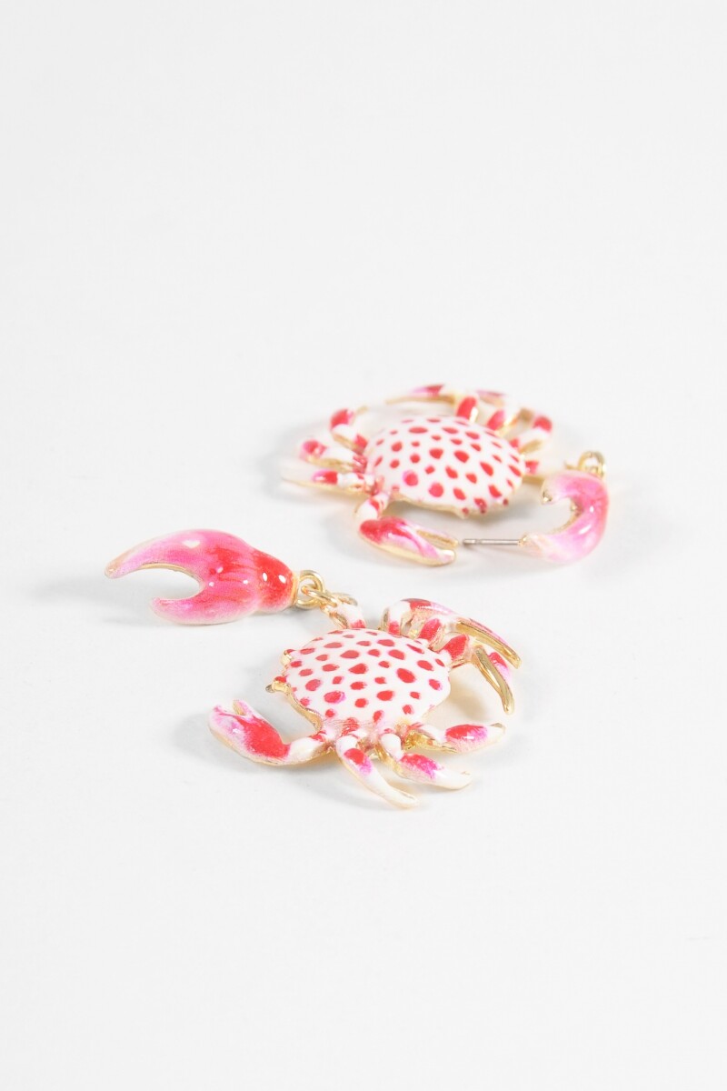 Caravanas cangrejo rosa